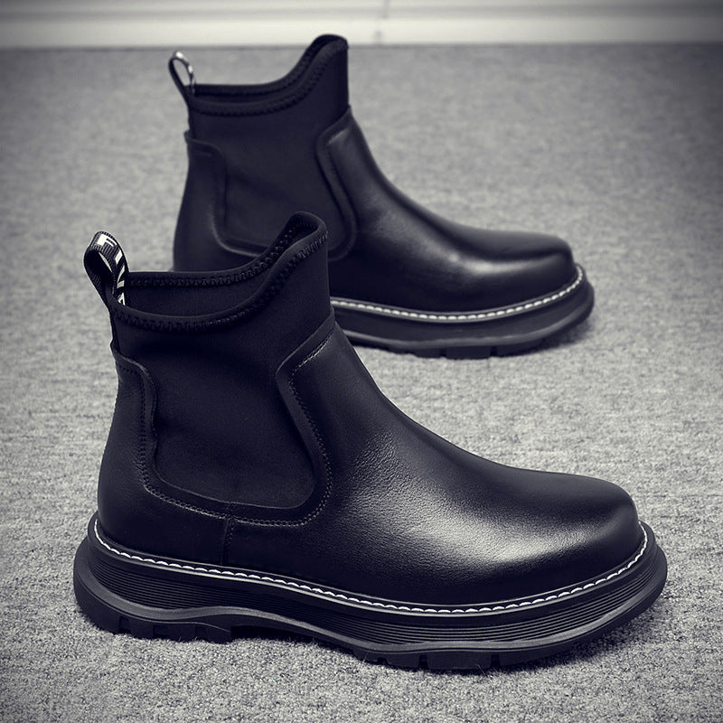 Boots Cổ Thấp - Da Bò - Nam - H050445