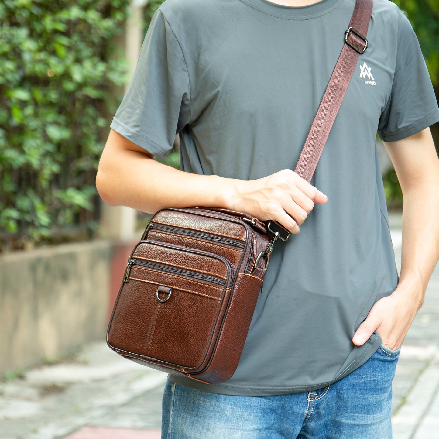 Túi Đeo Vai - Da Bò - Nam - H041001