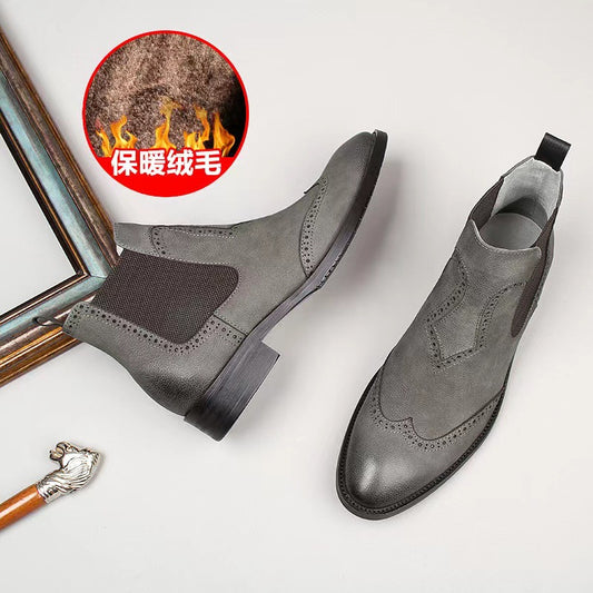 Boots cổ thấp da bò nam H071692