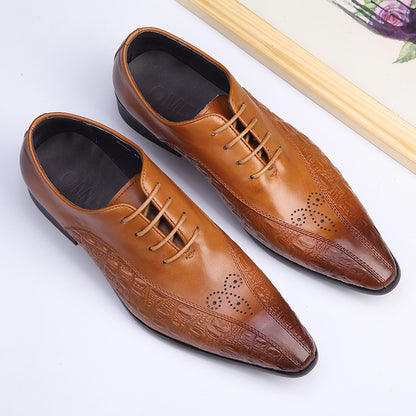 Giày da da bò nam H071730