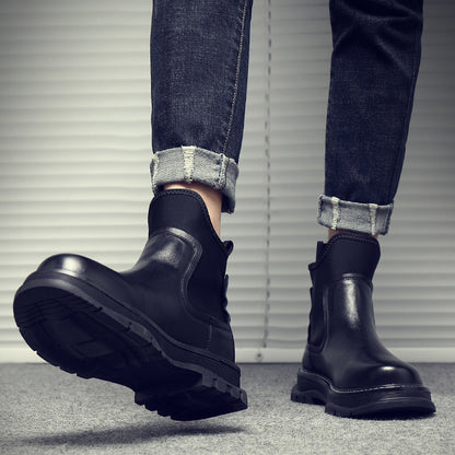 Boots Cổ Thấp - Da Bò - Nam - H050445