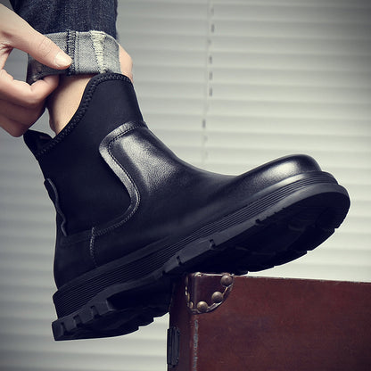 Boots Cổ Thấp - Da Bò - Nam - H050445