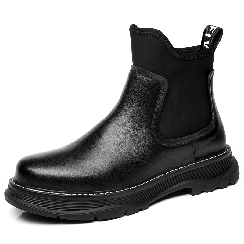 Boots Cổ Thấp - Da Bò - Nam - H050445