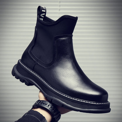 Boots Cổ Thấp - Da Bò - Nam - H050445