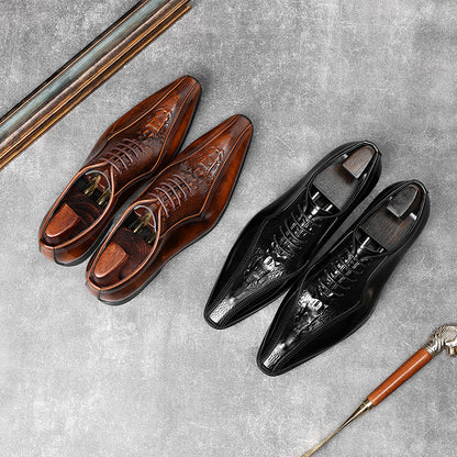 Giày da da bò nam H071705