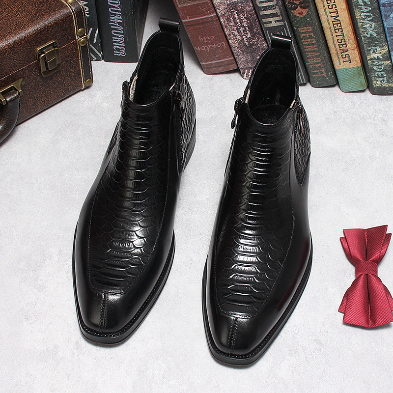 Giày boots da bò nam H071709