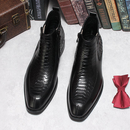 Giày boots da bò nam H071709