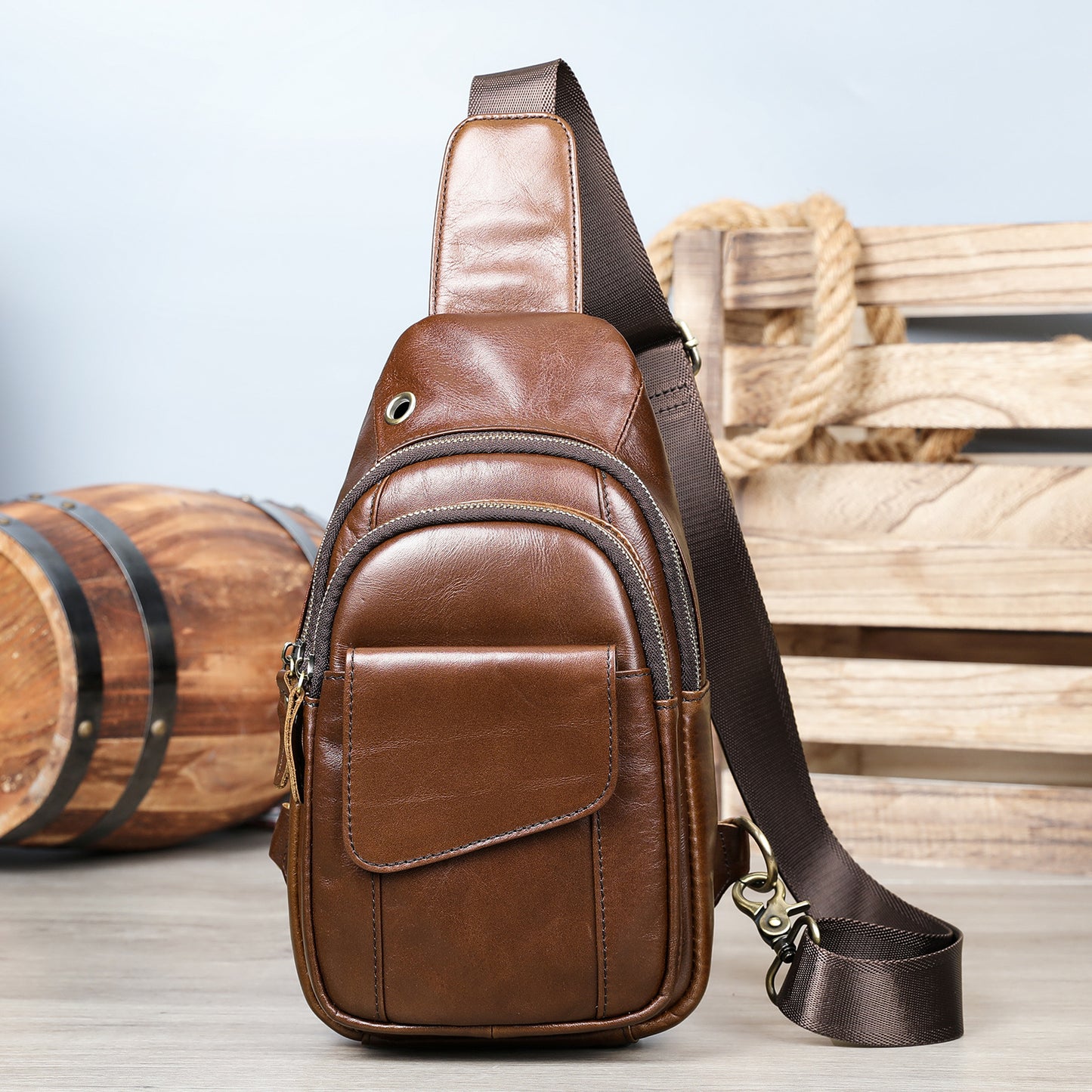 Túi Đeo Chéo - Da Bò - Nam - H043293