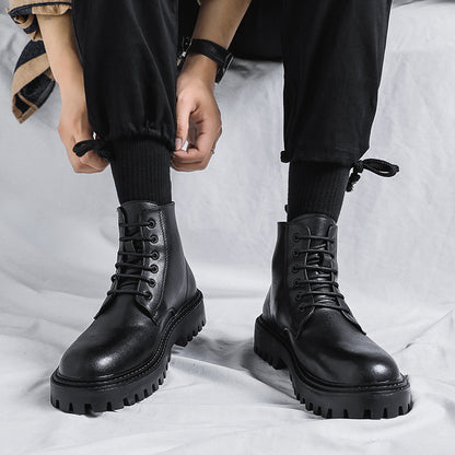 Boots Cổ Thấp - Da Bò - Nam - H063916