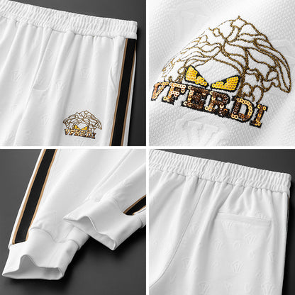 Quần jogger thêu chỉ nổi nam H072135