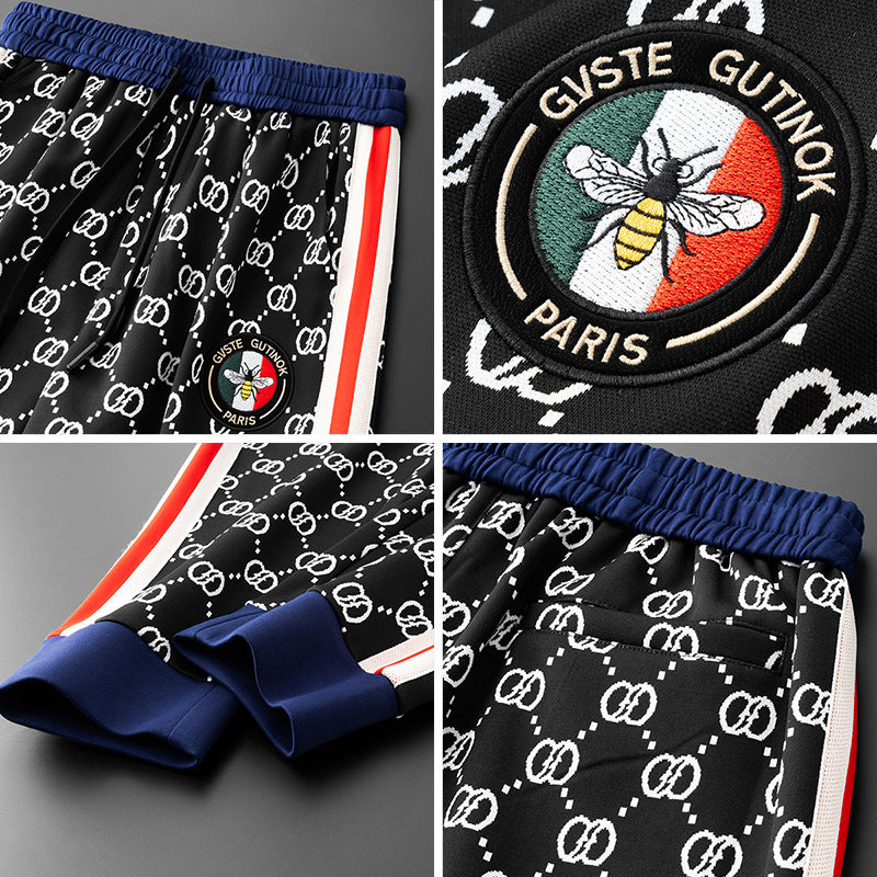 Quần jogger thêu chỉ nổi nam H071988