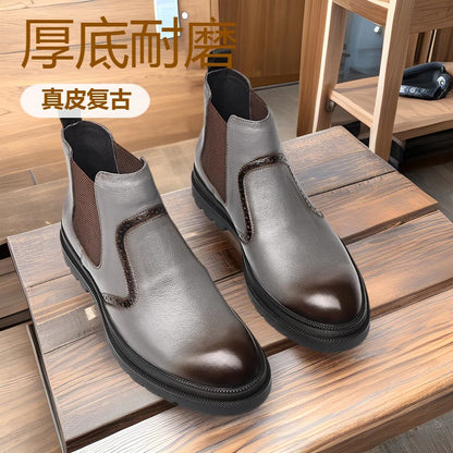 Giày boots da bò nam H071704