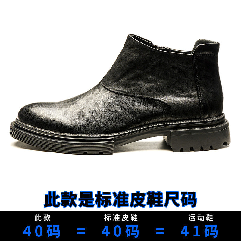 Boots Cổ Thấp - Da Bò - Nam - H019274