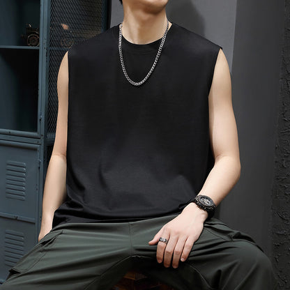 Áo T shirt Áo thun - Vải Sợi Bông - Nam - H008178