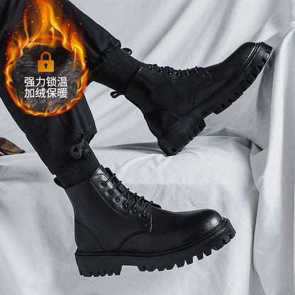 Boots Cổ Thấp - Da Bò - Nam - H063916