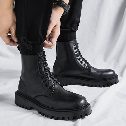 Boots Cổ Thấp - Da Bò - Nam - H063916