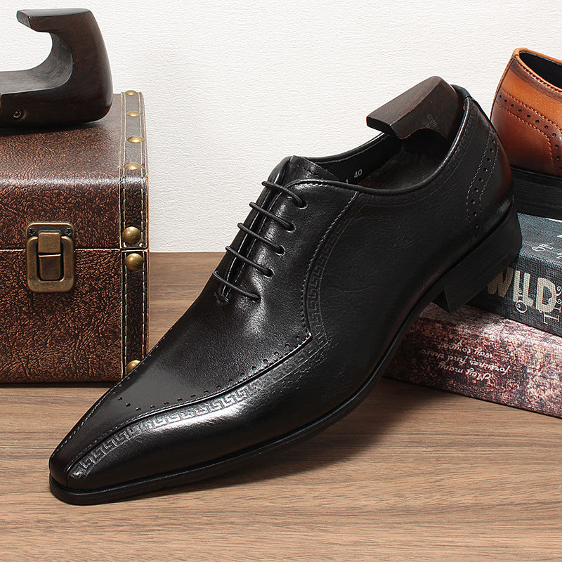 Giày da da bò nam H071728