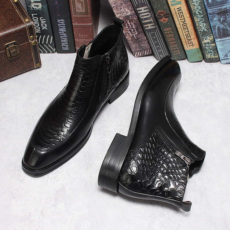 Giày boots da bò nam H071709