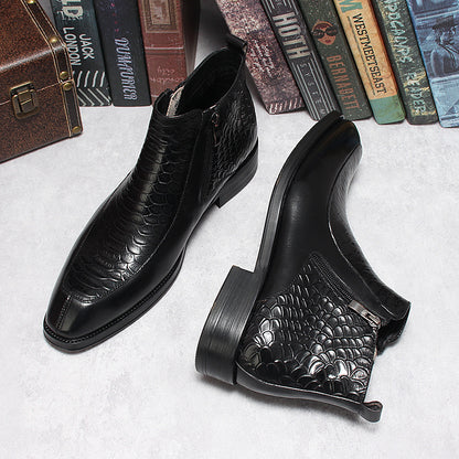 Giày boots da bò nam H071709