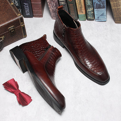 Giày boots da bò nam H071709