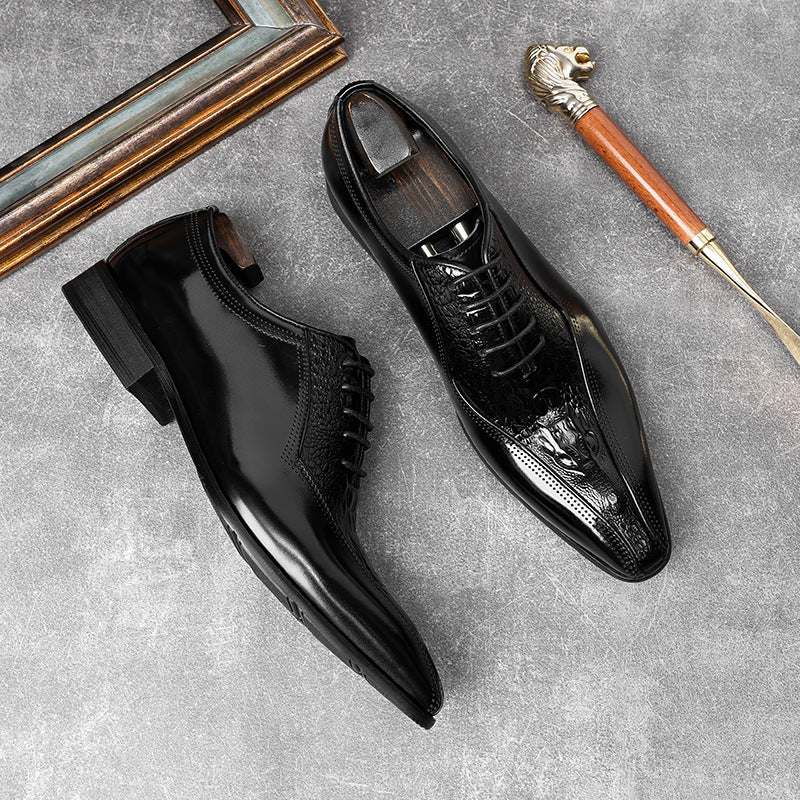 Giày da da bò nam H071705