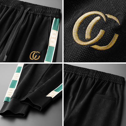 Quần jogger thêu chỉ nổi nam H072132