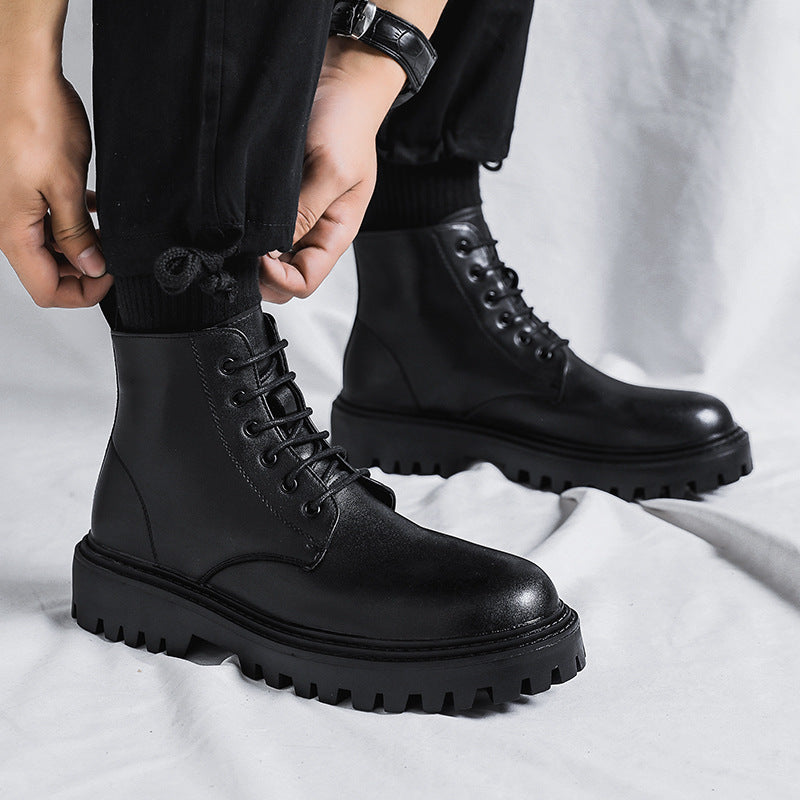 Boots Cổ Thấp - Da Bò - Nam - H063916